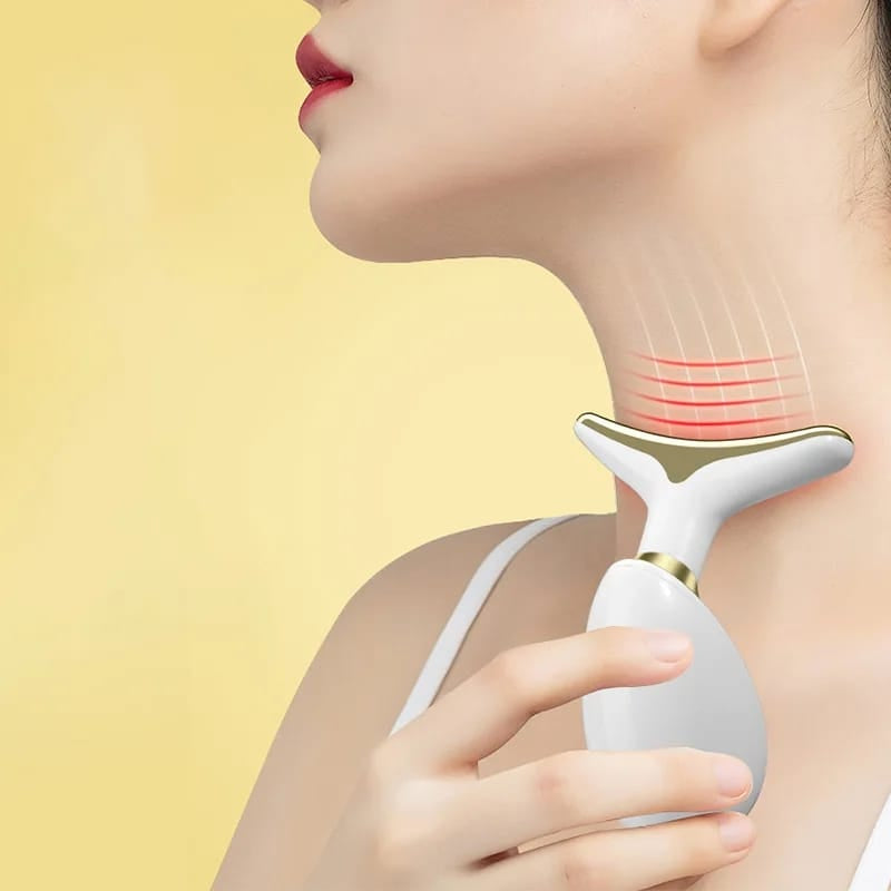 Massager for Face Lifting Facial Massagers EMS Neck Eye Massage Instrument Vibrator Microcurrents Red Light Therapy Anti Wrinkle - Random Color