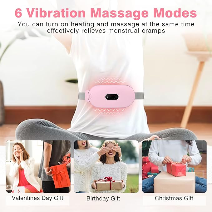 Heating Pad women Period Pain Cramp Relief Belt -Portable Menstrual Heating “Portable Period Relief Heating Pad Belt for Women”