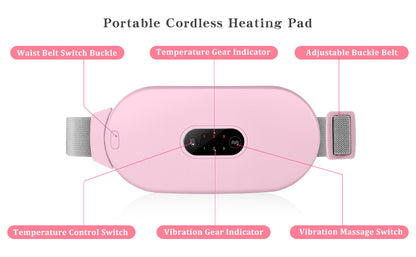 Heating Pad women Period Pain Cramp Relief Belt -Portable Menstrual Heating “Portable Period Relief Heating Pad Belt for Women”